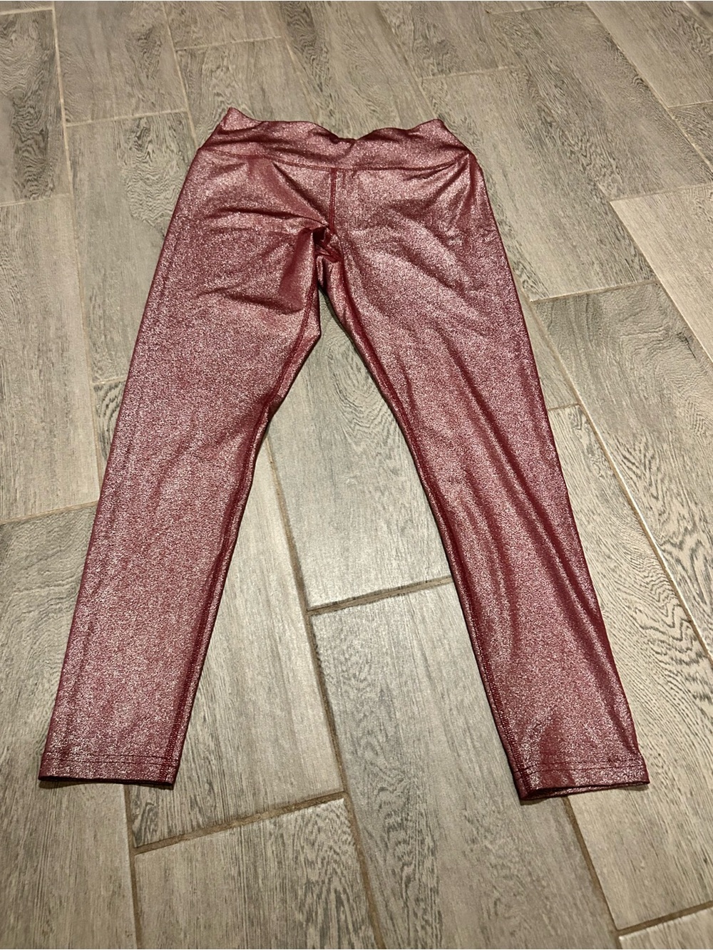 Tek Gear Shimmer fitness pants- Sparkle Active Bottoms- size large